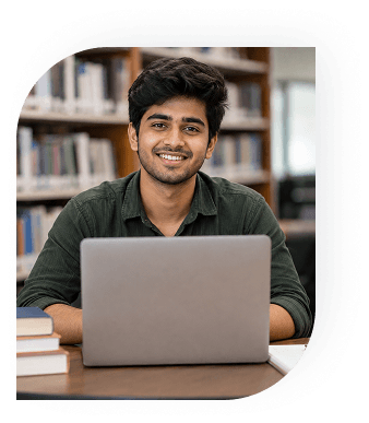 Student studying